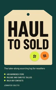 Cover of a sourcing log for resellers